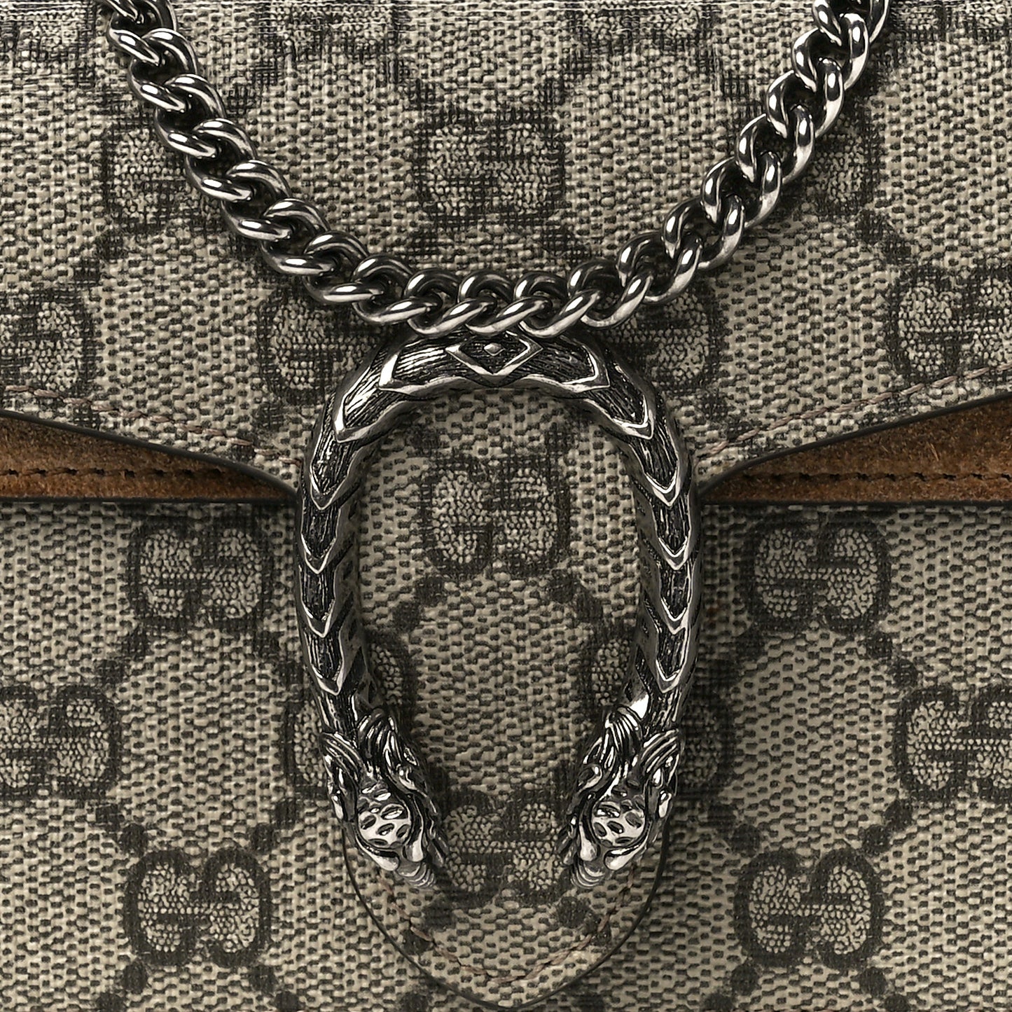 GG Supreme Monogram Super Mini Dionysus Shoulder Bag Taupe