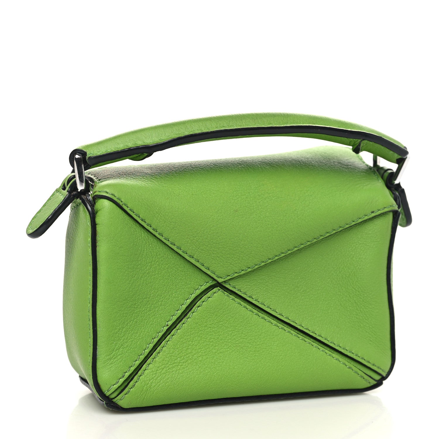 Loewe Calfskin Nano Puzzle Bag Apple Green 3 of 10