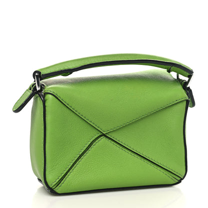 Loewe Calfskin Nano Puzzle Bag Apple Green 3 of 10