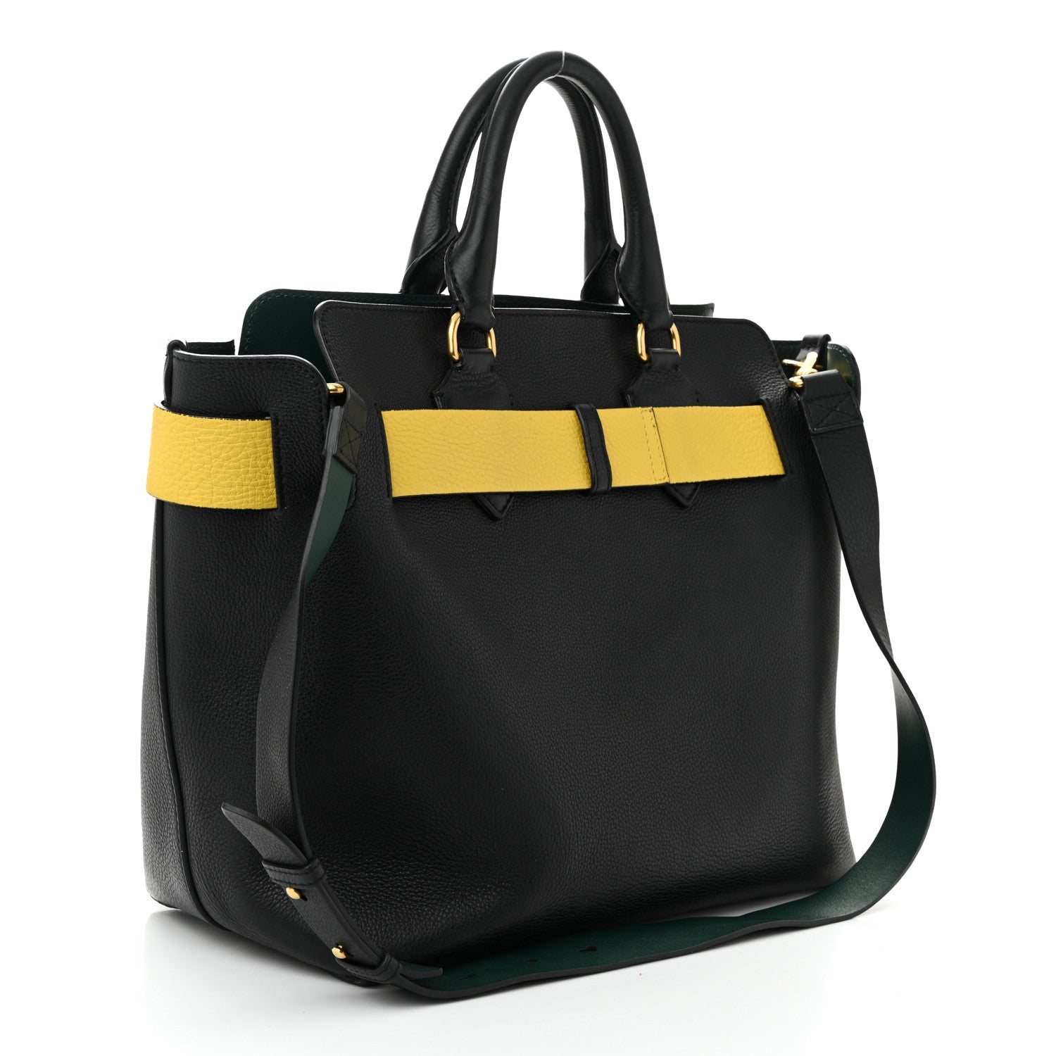 Burberry Marais Calfskin Medium Belt Bag  Black Yellow 3 of 12