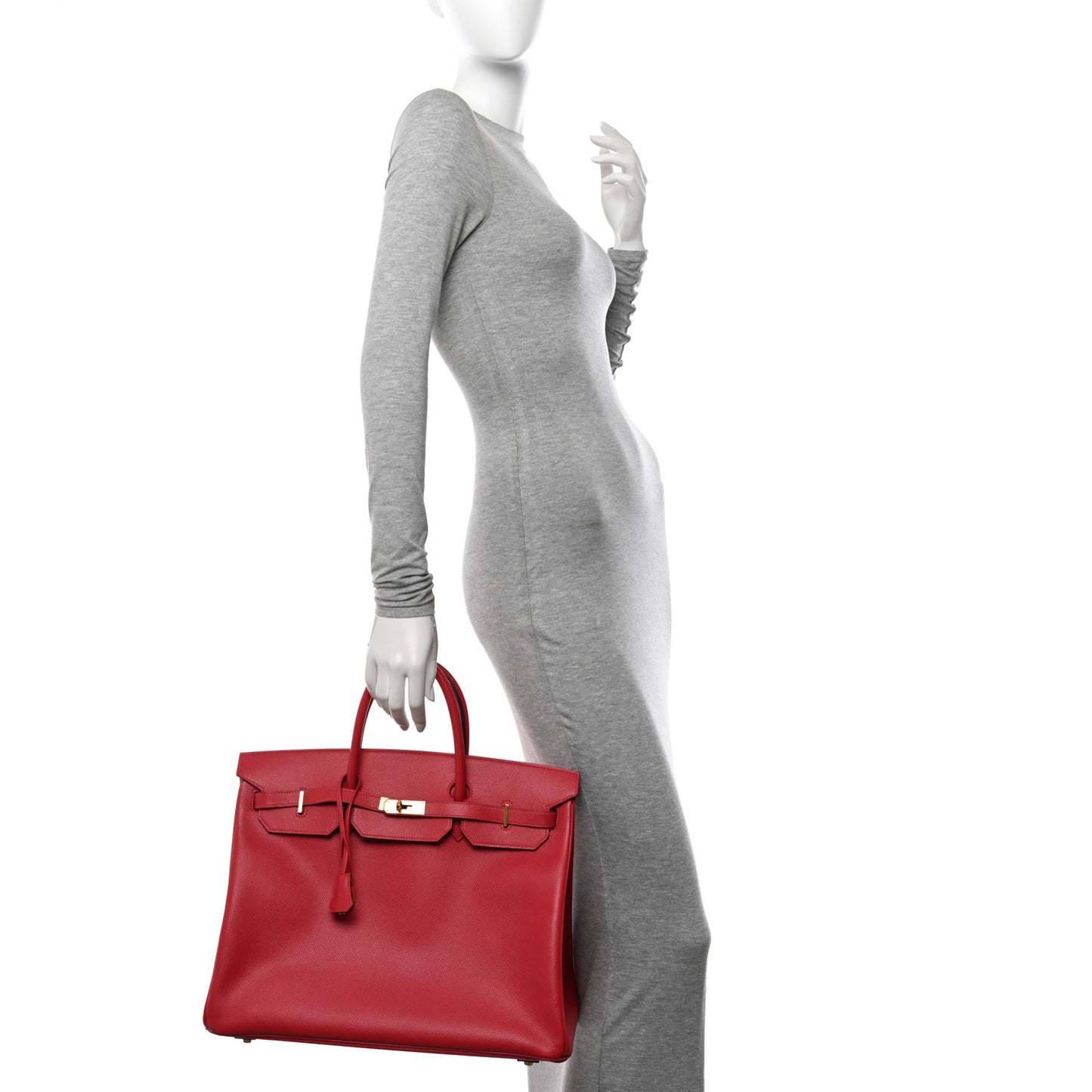 Epsom Birkin 40 Rouge Vif