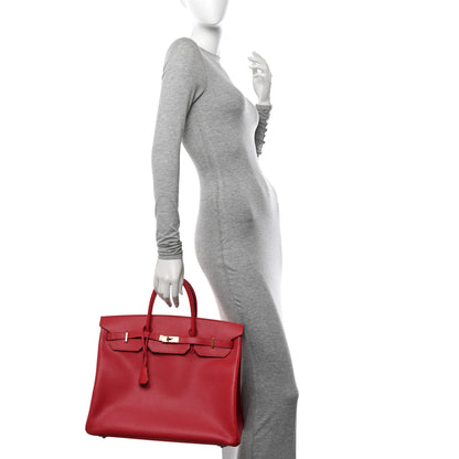 Hermes Epsom Birkin 40 Rouge Vif 2 of 10