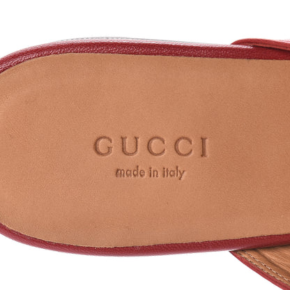 Gucci Malaga Kid Womens Princetown Slippers 38.5 Hibiscus Red 7 of 8