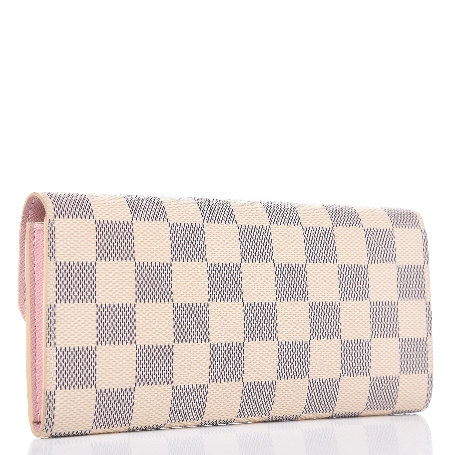 Louis Vuitton Damier Azur Emilie Wallet Rose Ballerine 3 of 8
