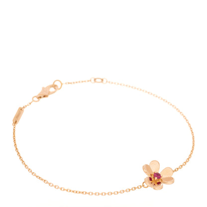 Van Cleef & Arpels 18K Rose Gold Ruby Mini Frivole Bracelet 1 of 4