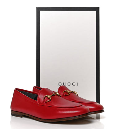 Gucci Lambskin Womens Brixton Horsebit Loafers 36.5 Hibiscus Red 9 of 9