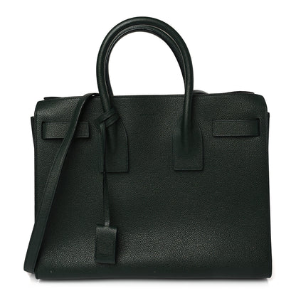 Saint Laurent Grained Calfskin Small Sac De Jour Green 1 of 11