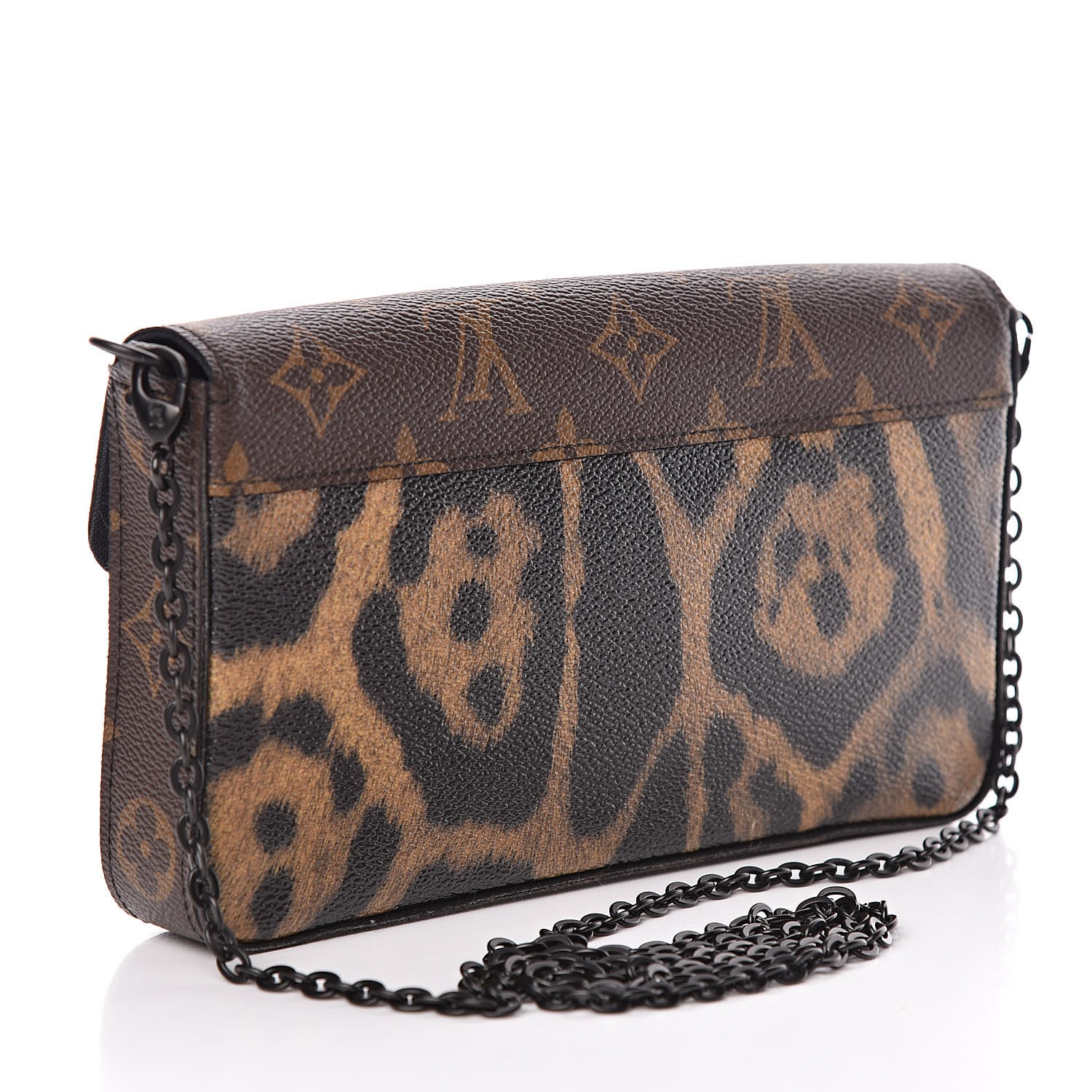 Louis Vuitton Monogram Animal Print Pochette Felicie Chain Wallet 3 of 15