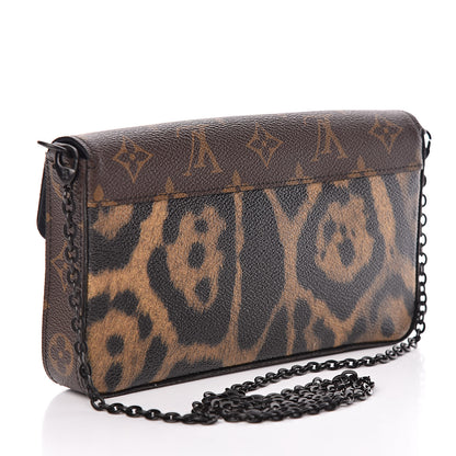 Louis Vuitton Monogram Animal Print Pochette Felicie Chain Wallet 3 of 15