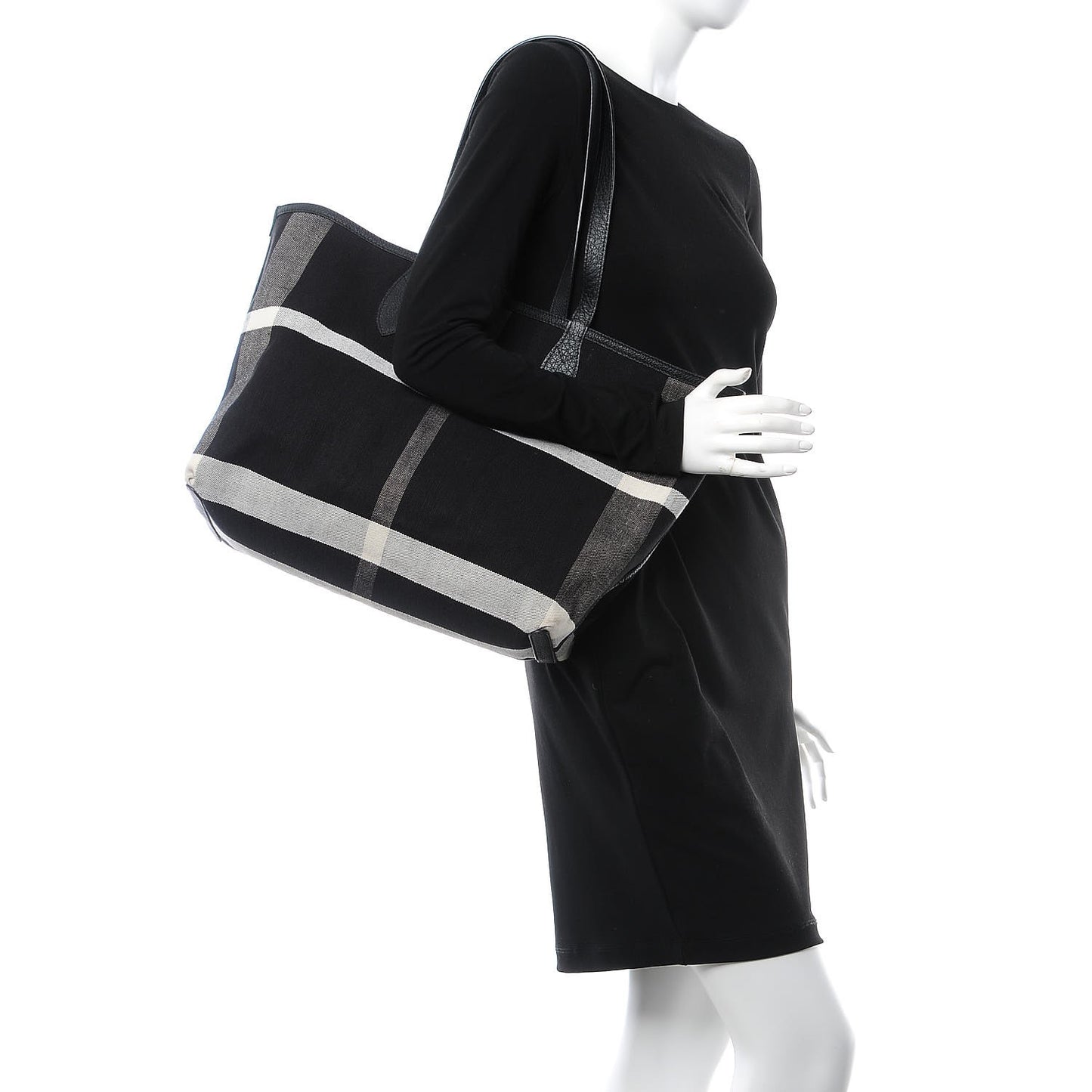 Coated Canvas Medium Reversible Doodle Tote Black