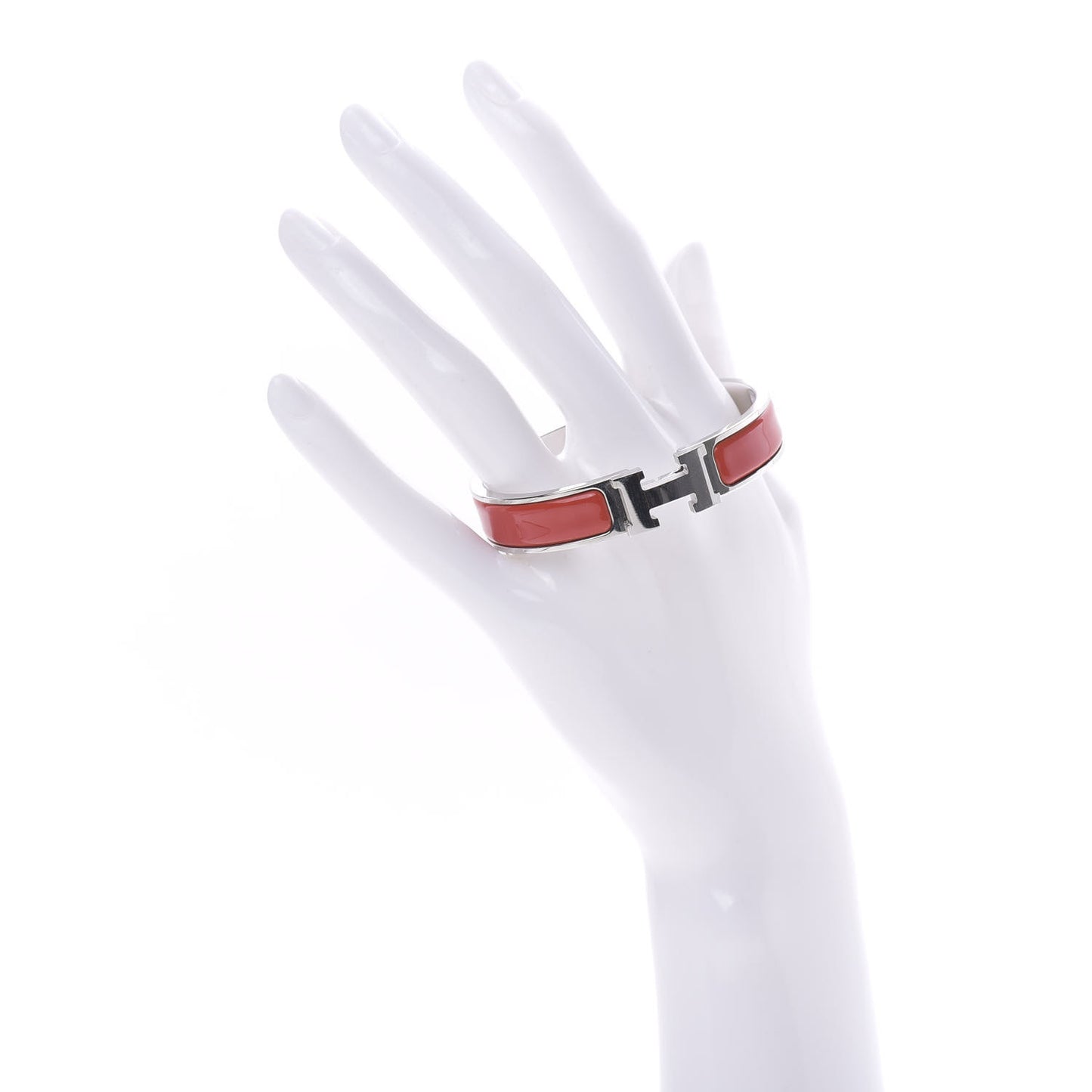 Enamel Narrow Clic Clac H Bracelet PM Brique