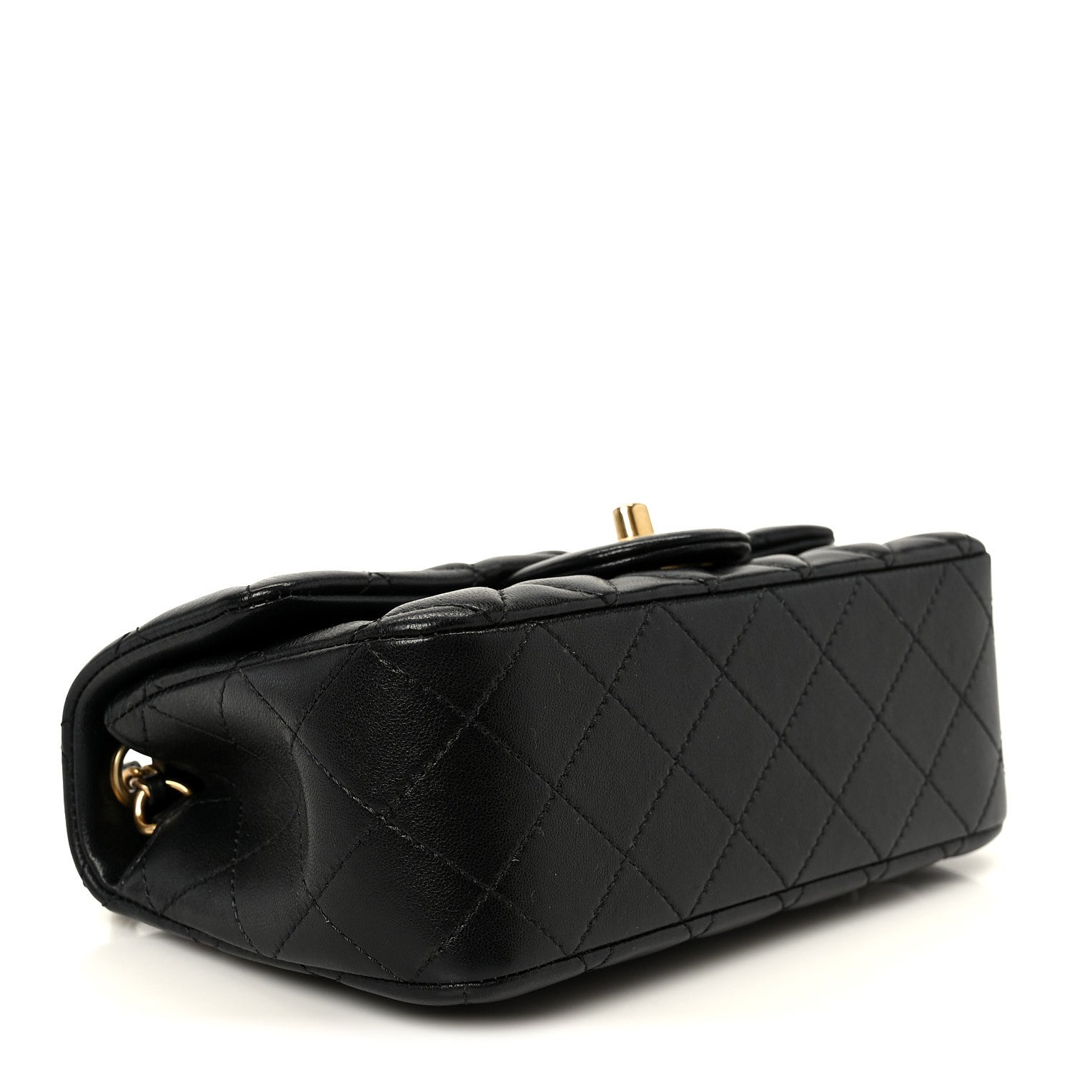 Chanel Lambskin Quilted Mini Rectangular Pearl Crush Flap Black 4 of 12