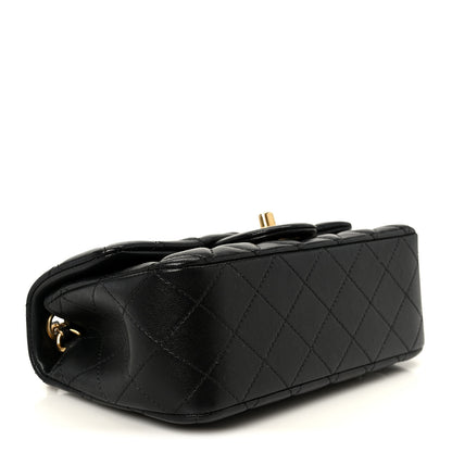 Chanel Lambskin Quilted Mini Rectangular Pearl Crush Flap Black 4 of 12