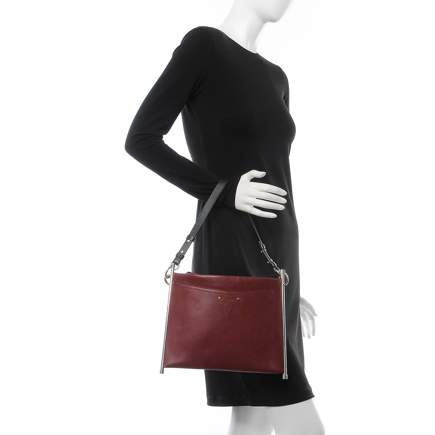 Smooth Calfskin Medium Roy Clutch Plum Purple