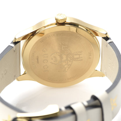 Gucci Stainless Steel Calfskin 38mm G-Timeless Bee Star Quartz Watch White 5 of 6