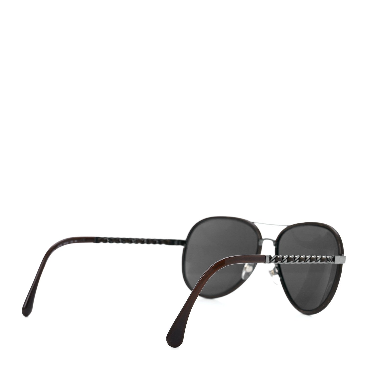 Chanel Metal Pilot Winter Sunglasses 4219-Q Dark Brown 4 of 8