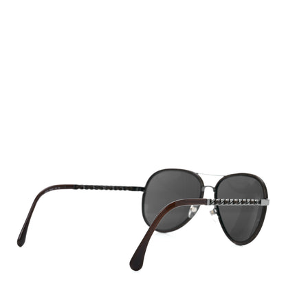Chanel Metal Pilot Winter Sunglasses 4219-Q Dark Brown 4 of 8