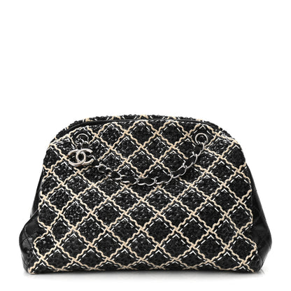 Chanel Patent Hand Embroidered Large Just Mademoiselle Black 1 of 11