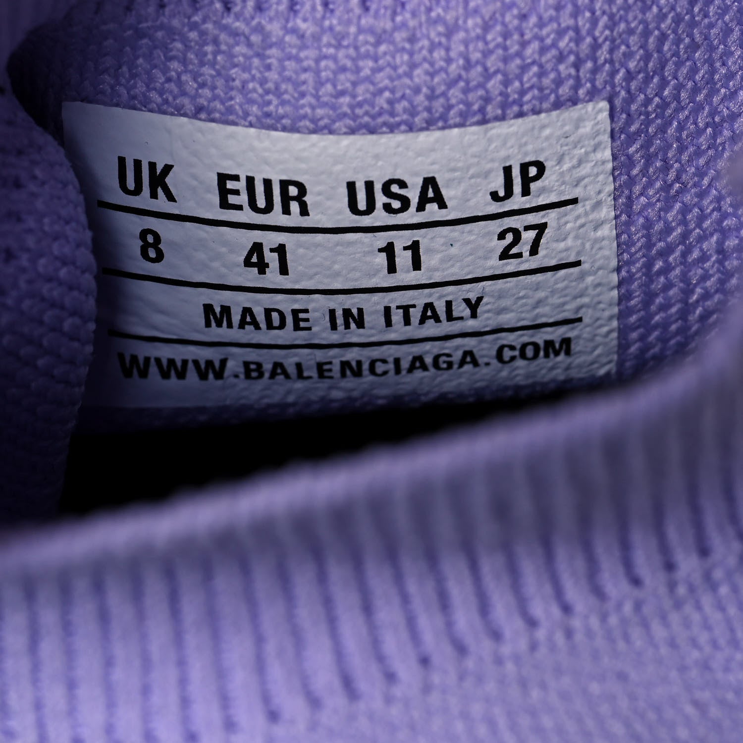 Balenciaga Technical 3D Recycled Knit Womens Speed 2.0 Sneakers 41 Monocolor Lilla 7 of 8