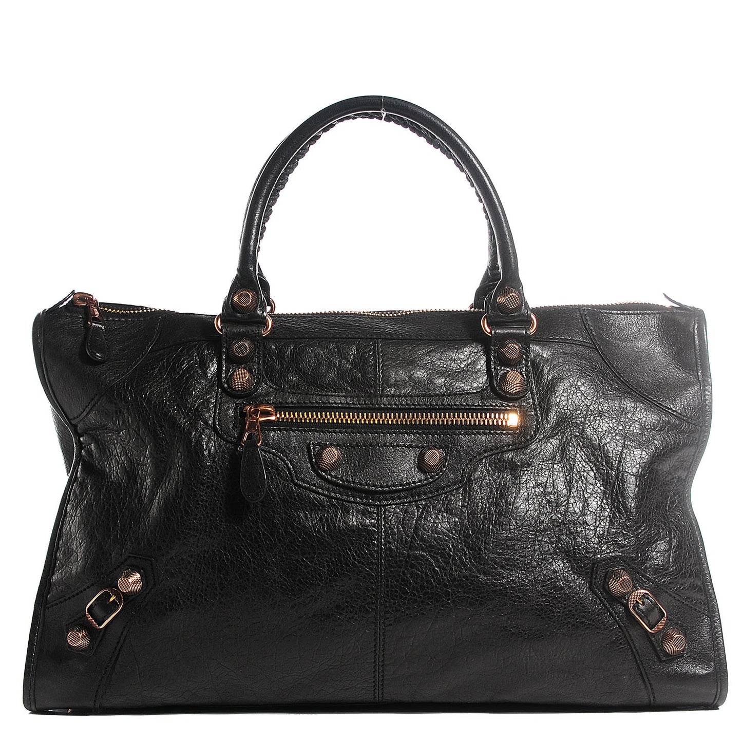 Agneau Giant 12 Rose Gold Hardware Work Black