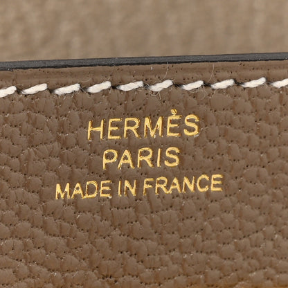 Hermes Chevre Mysore Kelly To Go Wallet Etoupe 7 of 14
