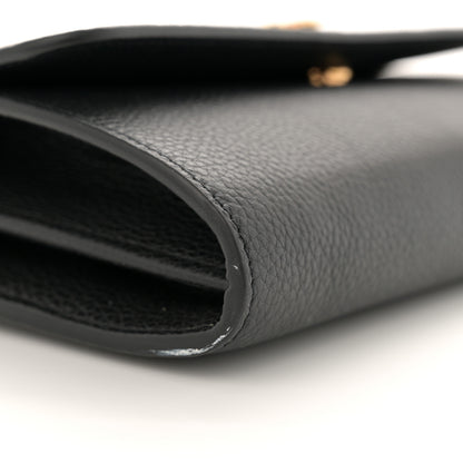 Versace Grained Calfskin Virtus Wallet On Chain Black 9 of 13