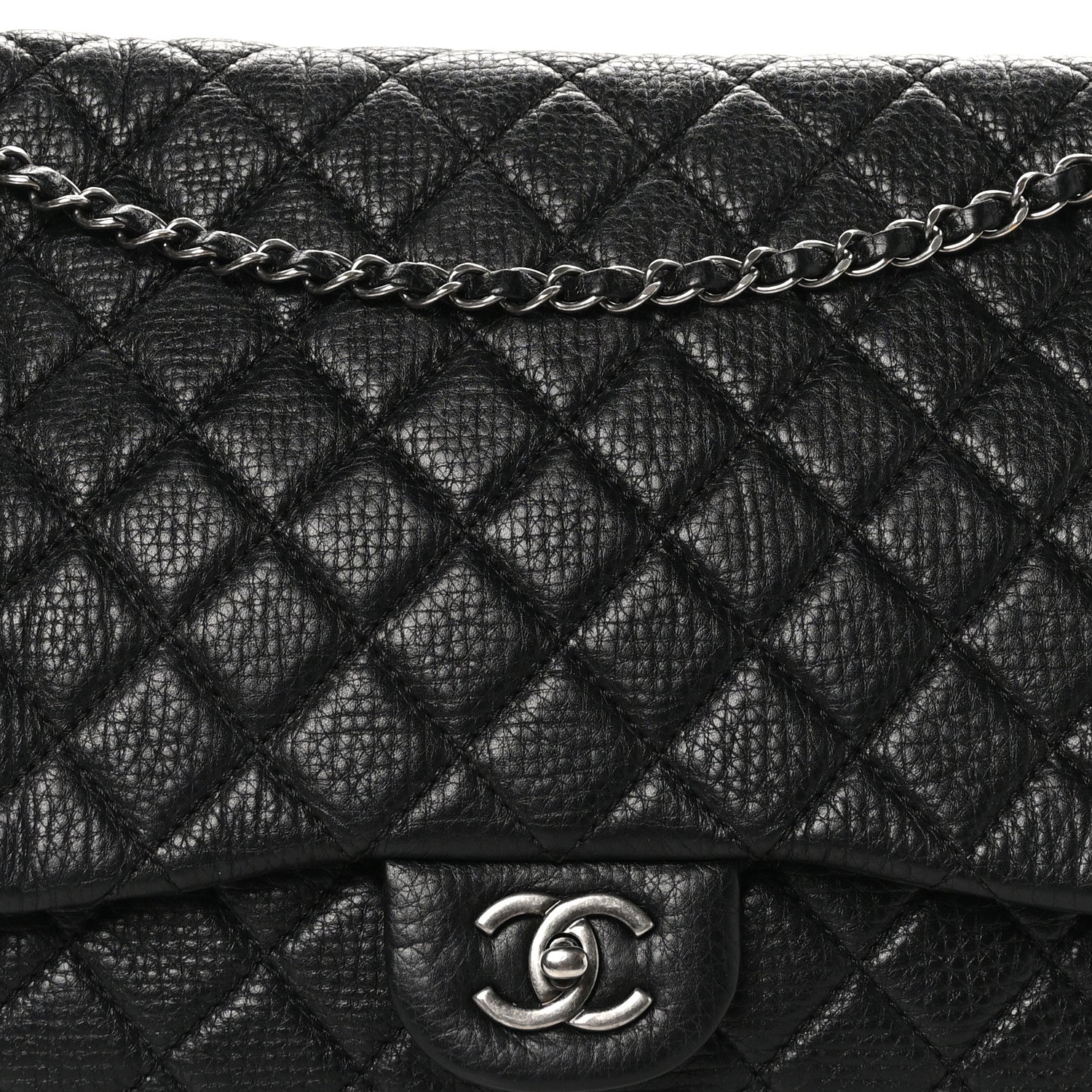 Chanel Calfskin Quilted Small XXL Travel Flap Bag Black 8 of 10