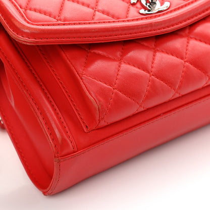 Chanel Lambskin Quilted Small Geometric Flap Red 16 of 20