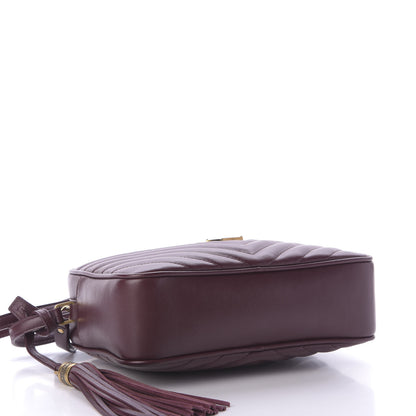 Saint Laurent Calfskin Matelasse Monogram Lou Camera Bag Dark Legion Red 4 of 9