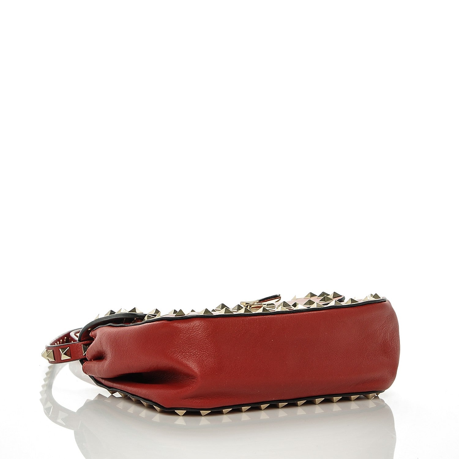 Valentino Garavani Vitello Mini Rockstud Flap Saddle Crossbody Bag Rosso Valentino 4 of 6