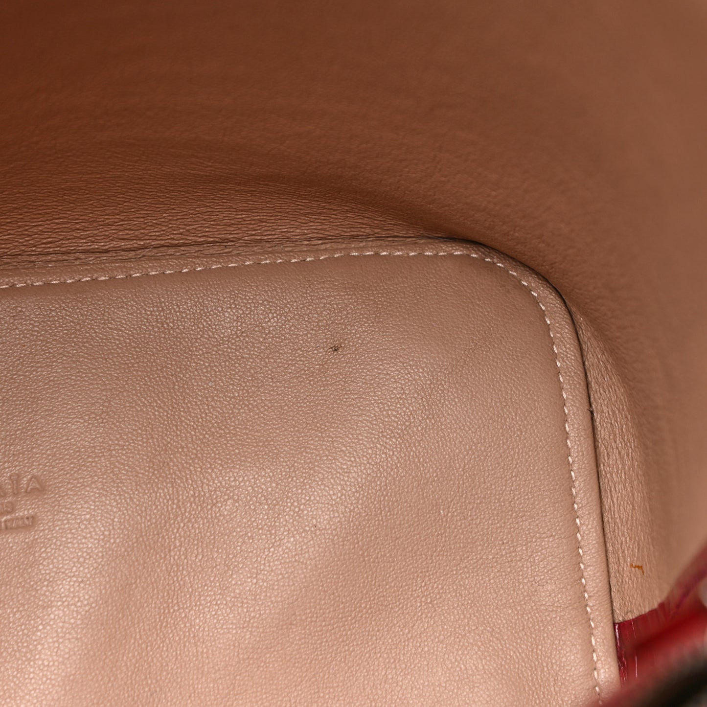 Calfskin Crocodile Embossed Bag Fuchsia