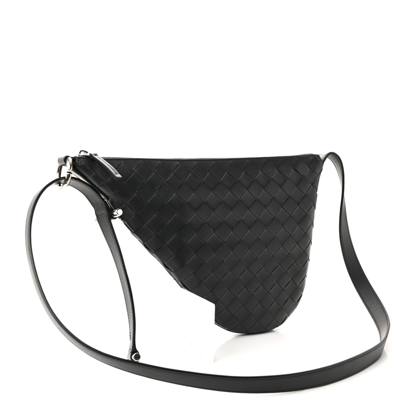 Calfskin Intrecciato Small Virgule Ardoise