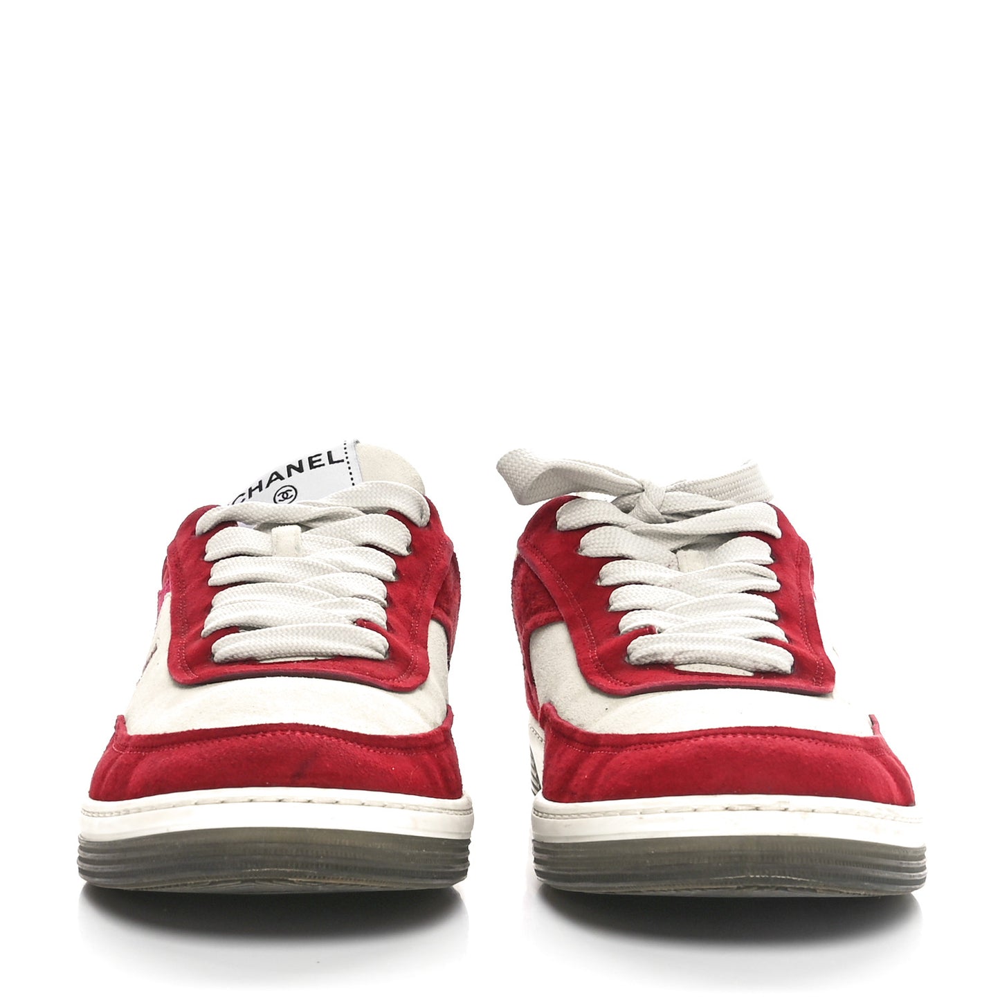 Suede Kidskin Womens CC Sneakers 40 Burgundy White