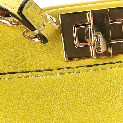 Fendi Shiny Nappa Micro Peekaboo Iconic Satchel Lime 10 of 10