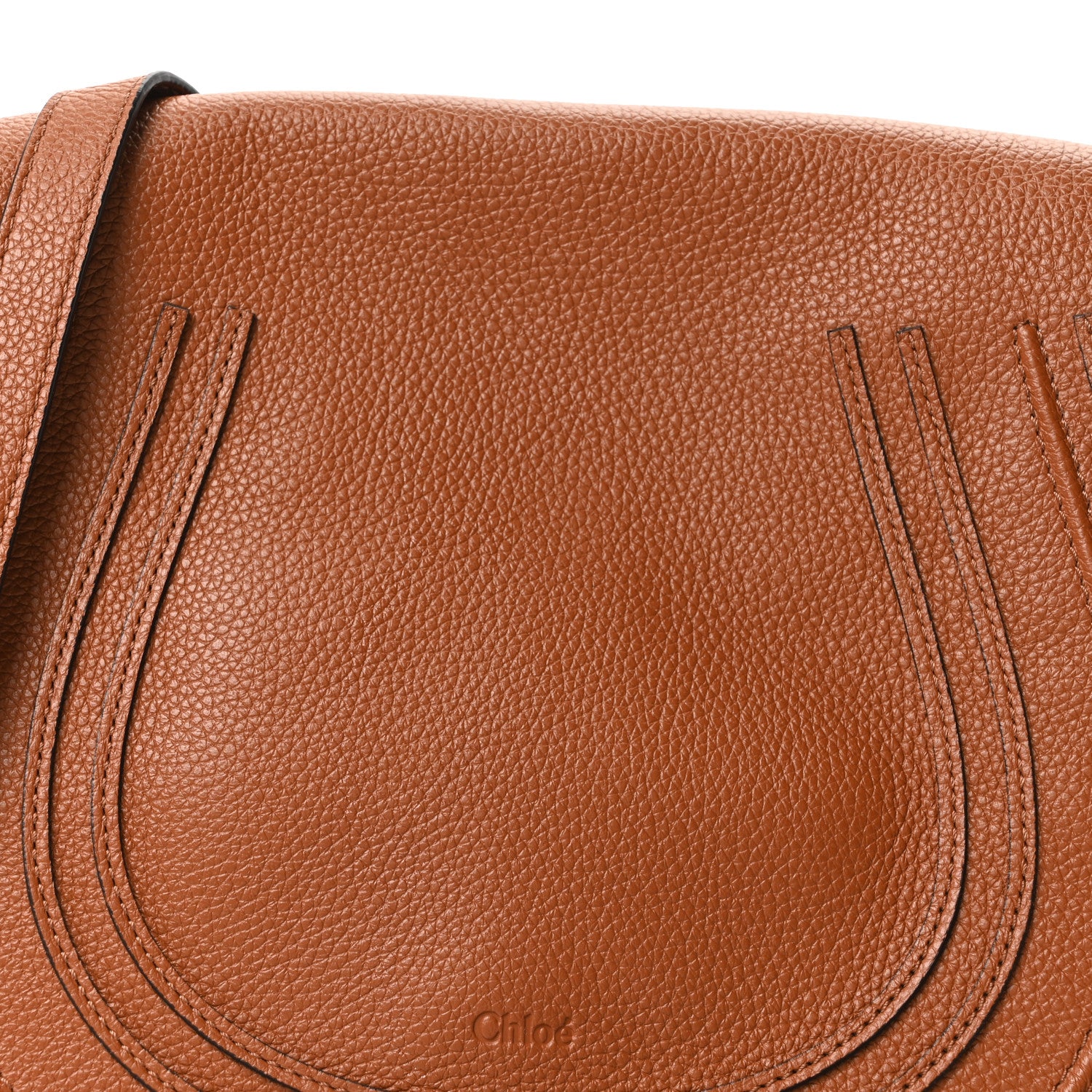 Chloe Calfskin Medium Marcie Round Crossbody Bag Tan 14 of 19