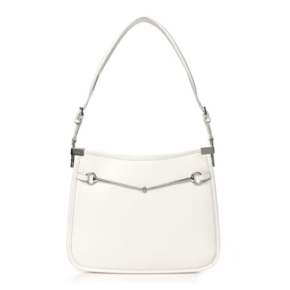 Gucci Calfskin Horsebit Slim Shoulder Bag White 1 of 9