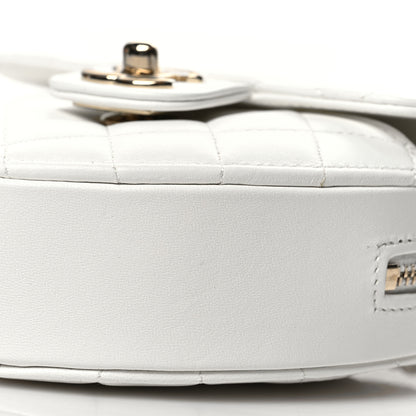 Chanel Lambskin Quilted CC In Love Heart Clutch With Chain White 10 of 10