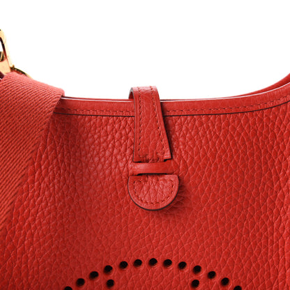 Hermes Taurillon Clemence Evelyne TPM Rouge Tomate 9 of 13