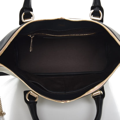 Chloe Smooth Calfskin Large Baylee Tote Marshmallow Grey Black 6 of 9