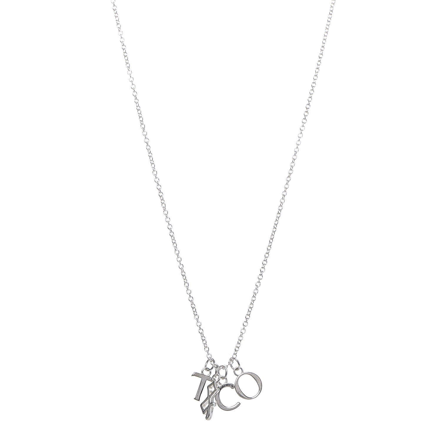 Tiffany Sterling Silver Charms Pendant Necklace 1 of 6