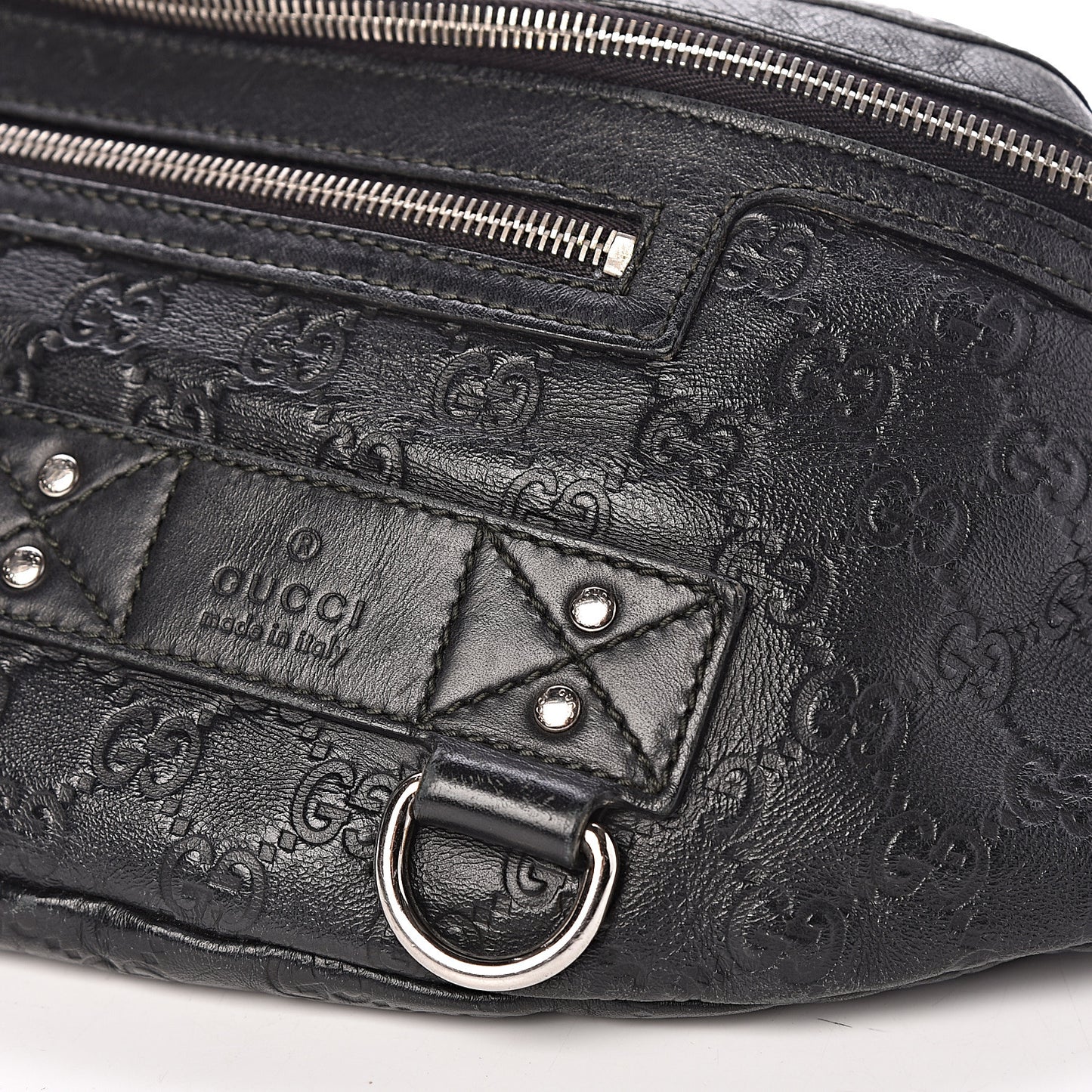 Guccissima Web Belt Bag Black
