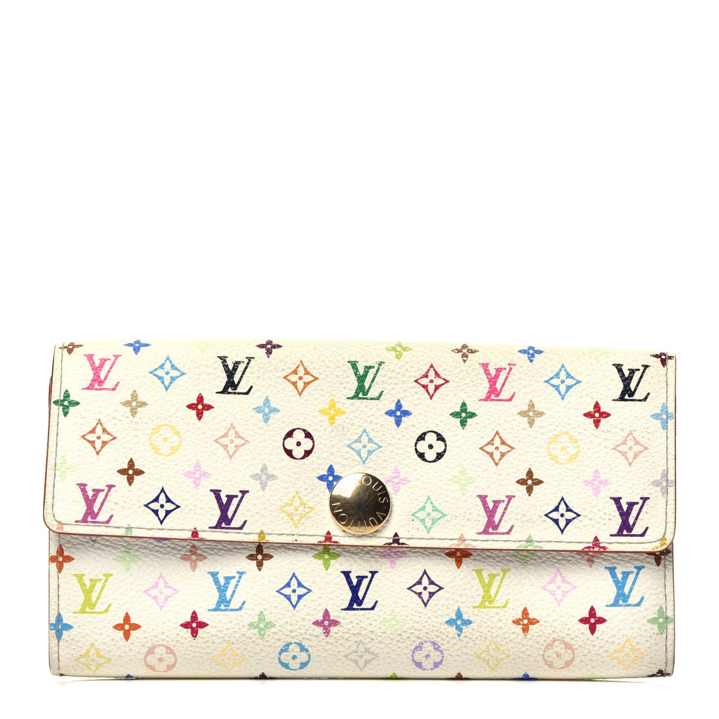 Monogram Multicolor Sarah Wallet White
