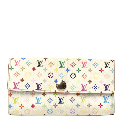 Louis Vuitton Monogram Multicolor Sarah Wallet White 1 of 7
