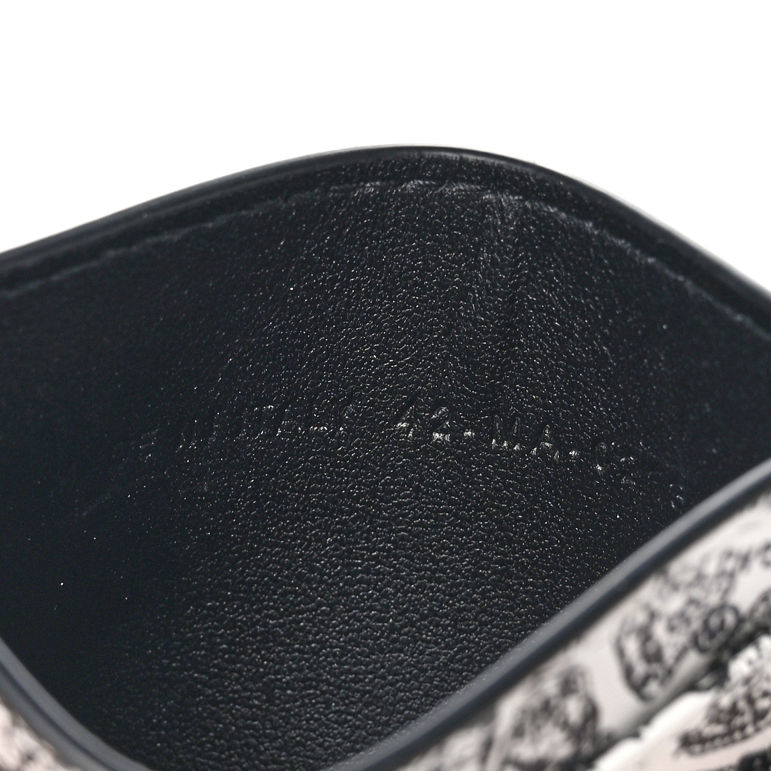 Christian Dior Calfskin Plan De Paris Print Card Holder White Black 7 of 9