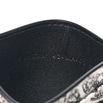 Christian Dior Calfskin Plan De Paris Print Card Holder White Black 7 of 9