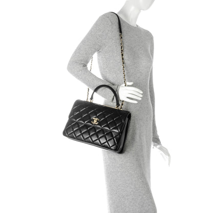 Chanel Lambskin Quilted Medium Trendy CC Flap Dual Handle Bag Black 2 of 20