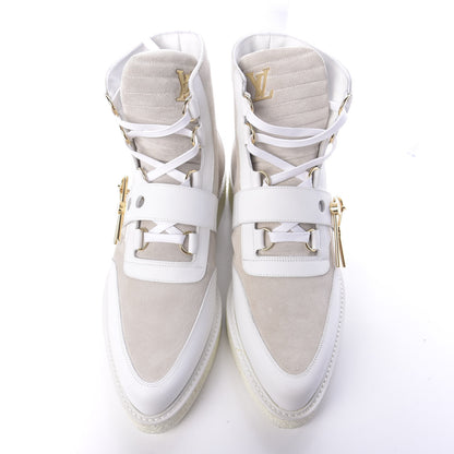 Louis Vuitton Calfskin Suede Mens Creeper Ankle Boots 9 White 6 of 9