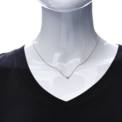 Tiffany Sterling Silver Diamond .05ct Elsa Peretti Diamonds by the Yard Pendant Necklace 2 of 7