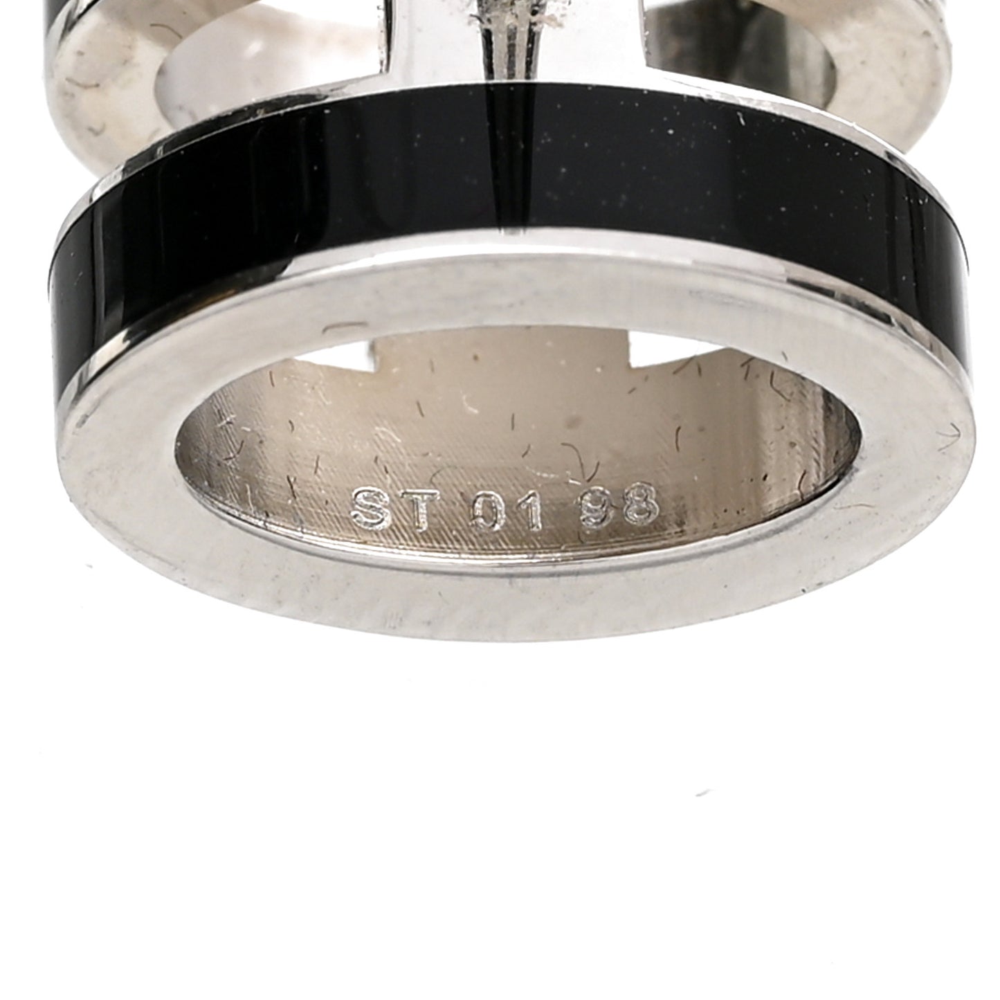 Palladium Lacquered Mini Pop H Earrings Black