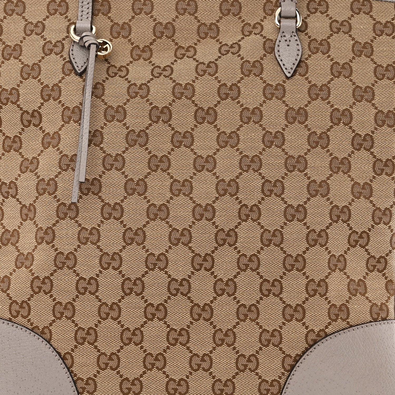 Gucci Monogram Medium Bree Zippered Tote Beige Grey 8 of 10